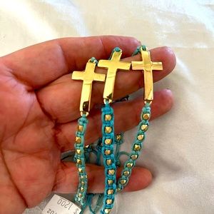 3 cross bracelets
